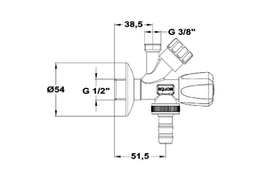 SZELEP 1/2"SAROK KOMBI MÓSG.-MOS MOFÉM 163-0015-01