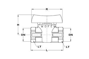 GOLYÓSCSAP GÁZ 1/2" BB MOFÉM FLEXUM 113-0065-40