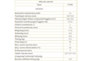 CELSIUS P-V35 32KW 300X300-AJTÓS LEMEZKAZÁN