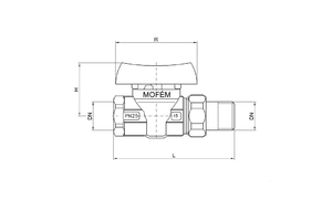 GOLYÓSCSAP GÁZ 1/2" KB HOLL.MOFÉM FLEX.113-0066-10