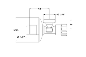 SZELEP 1/2"-3/4" MÓSÓGÉPTÖLTŐ MOFÉM