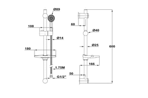 TEKA STYLO SPORT ZUHANYSZETT 600MM