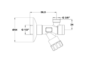 SAROKSZELEP 1/2"-3/8" SZŰRŐS MOFÉM 163-0010-10