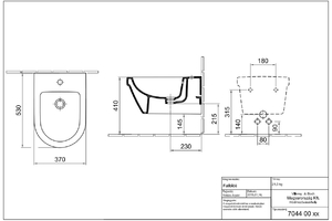 7044 FALI BIDET R1 EASYPLUS FEHÉR FORMO