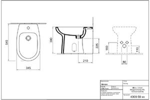 4309 BIDET FEHÉR /16