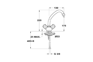 BOJLER CSAPT.ALSÓ BEK. MOSDÓ 3/8"KR 160-2004-02