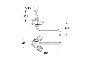 BOJLER CSAPT. FELSŐ BEKÖTÉSŰ 1/2"KR  161-0028-01