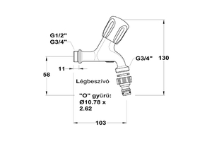 KIFOLYÓSZELEP LÉGBESZÍVOS 1/2" 162-0007-00 MOFÉM